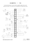 Ausmalbild Kinderrätsel Kreuzworträtsel – 1 – Tiere